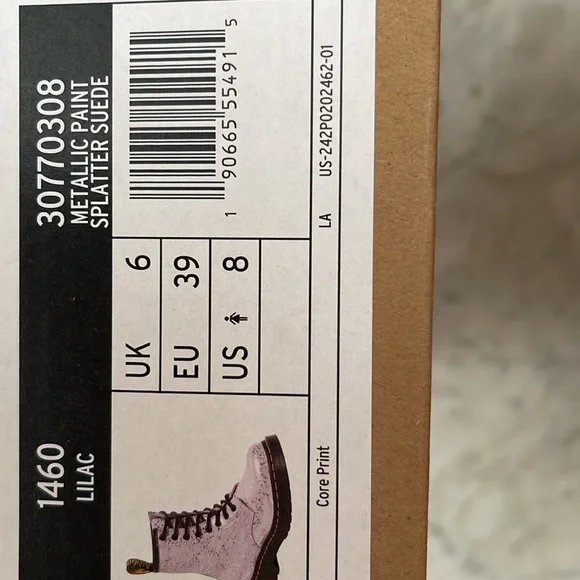 Dr. Marten metallic paint splatter suede shoes size 8 - Picture 9 of 9